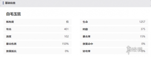 西游笔绘西行白毛玉鼠技能强度一览-西游笔绘西行游戏攻略推荐-第5张图片-拓城游