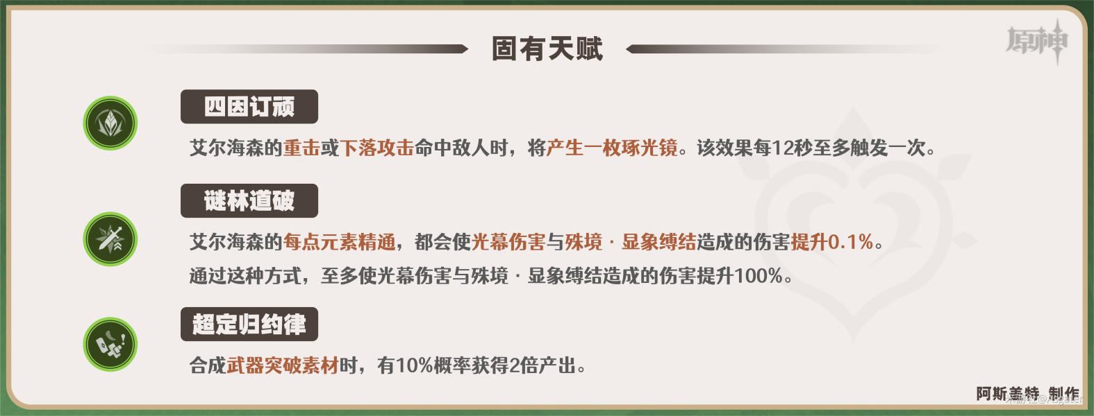 原神艾尔海森天赋加点推荐 艾尔海森技能效果是什么-原神游戏攻略推荐-第12张图片-拓城游