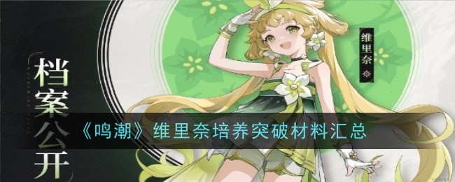 《鸣潮》维里奈培养突破材料汇总-鸣潮游戏攻略推荐