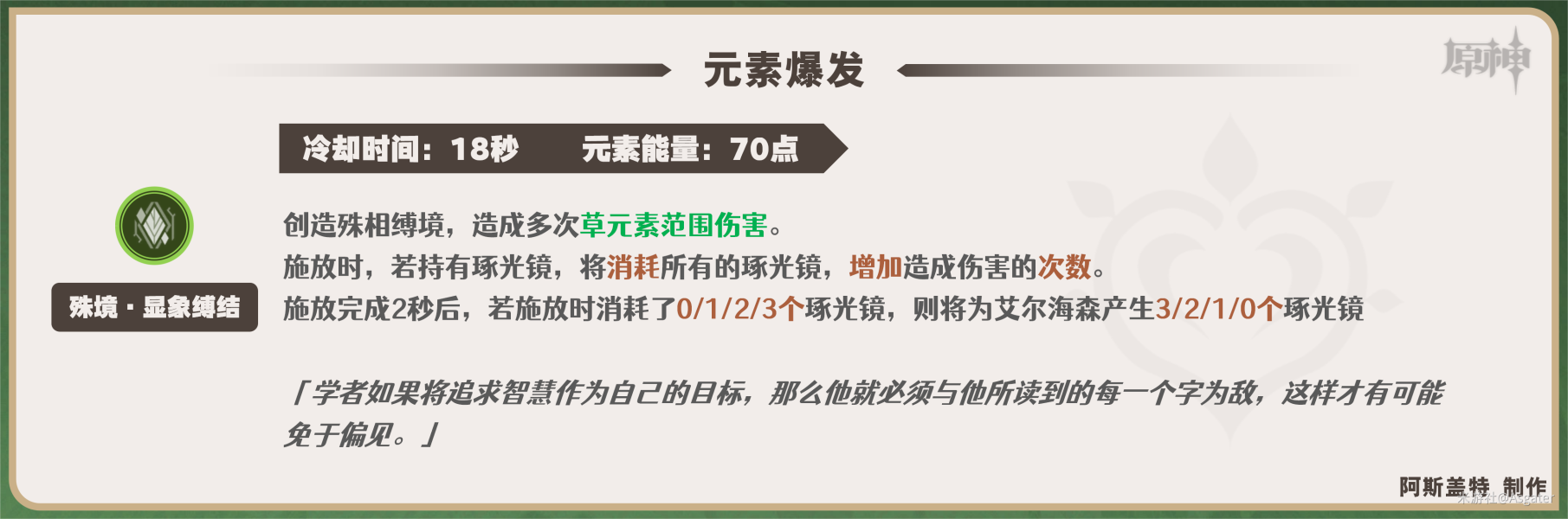 原神艾尔海森天赋加点推荐 艾尔海森技能效果是什么-原神游戏攻略推荐-第8张图片-拓城游