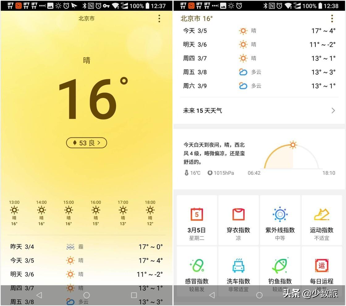 华为手机怎样设置墨迹插件（在 Android 手机上看天气，你有这些高颜值、无广告的选择）-第21张图片-拓城游