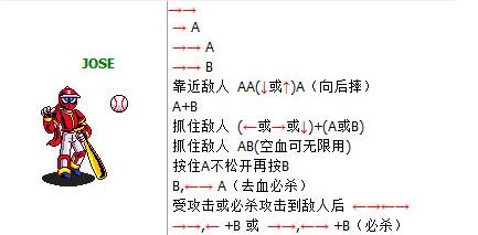 街机游戏棒球小子的必杀怎么放?（街机经典过关游戏忍者棒球（棒球小子）人物出招表 童年满满的回忆）-第4张图片-拓城游